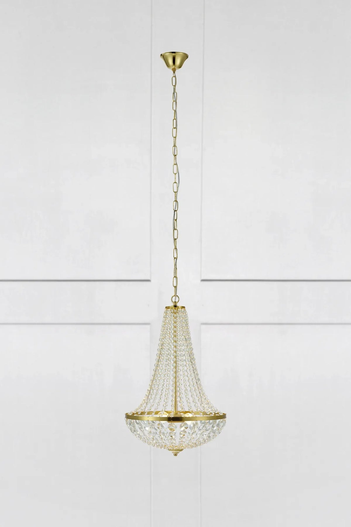 GRÄNSÖ CHANDELIER 2L 40CM BRUSHED BRASS/MC