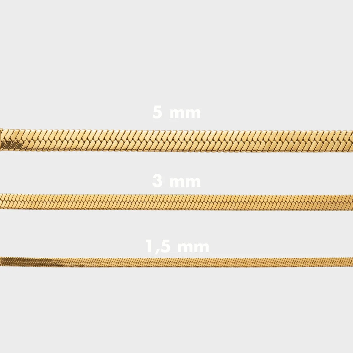 FLAT SNAKE ARMBÅND 3mm