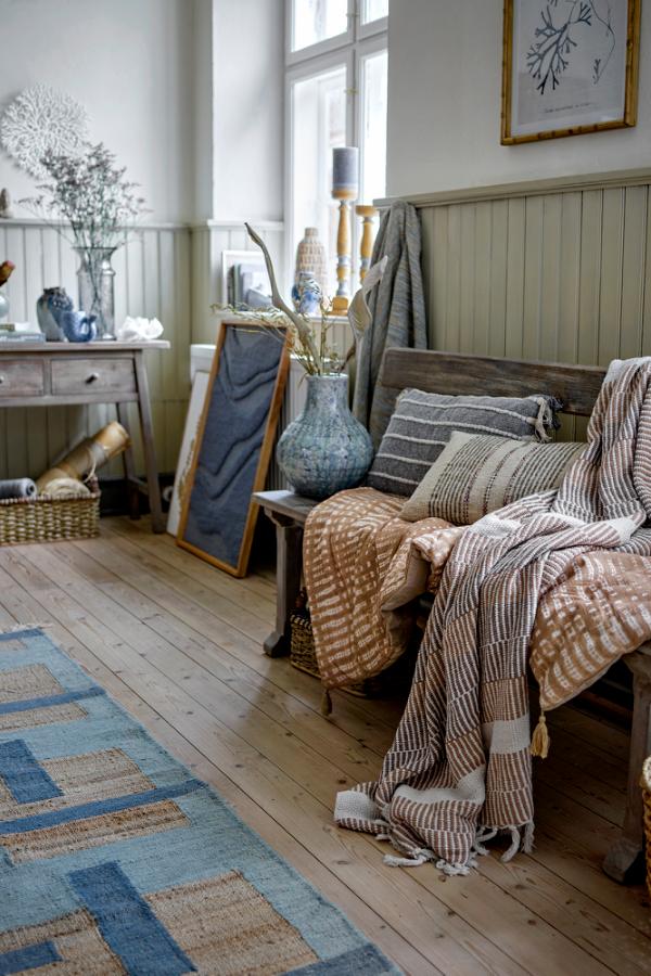 Isnel Plaid, Multifarvet, Genanvendt Bomuld