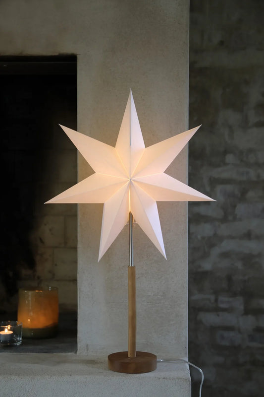 SPERANZA TABLE STAR 45 STAINED BROWN/WHITE