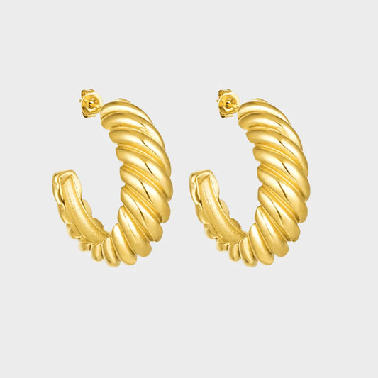 Baguette Hoops Guld - vandfaste