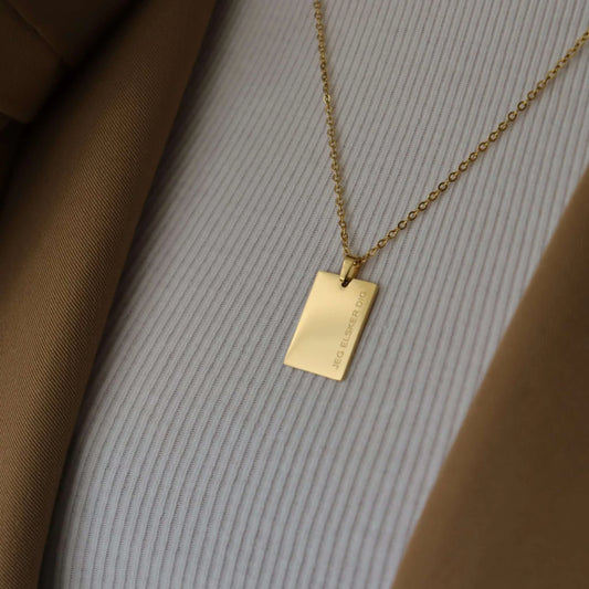 ‘Jeg Elsker Dig’ Halskæde 18k Forgyldt vandfast