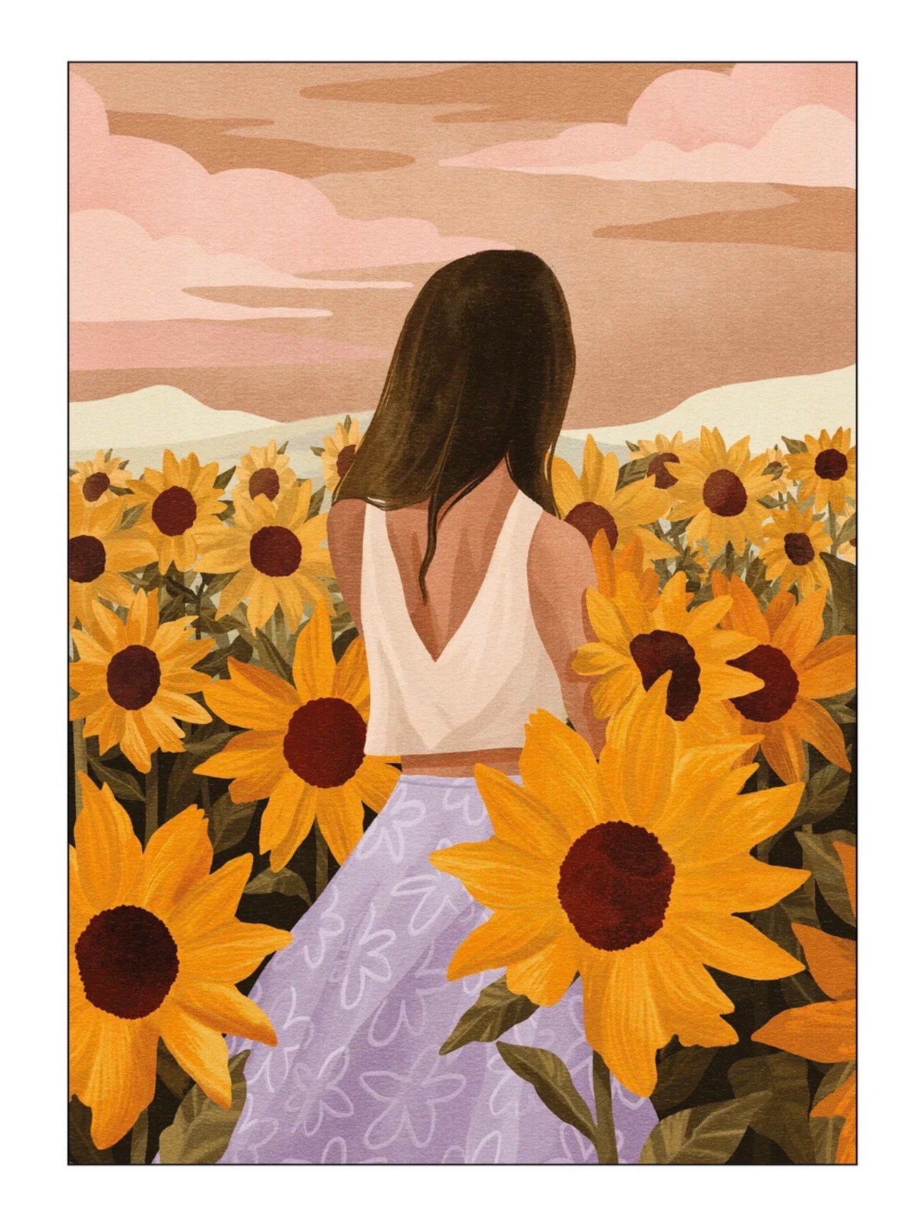 Sunflower evening 50x70
