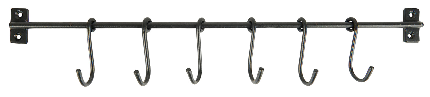 Knagerække m/6 s-kroge