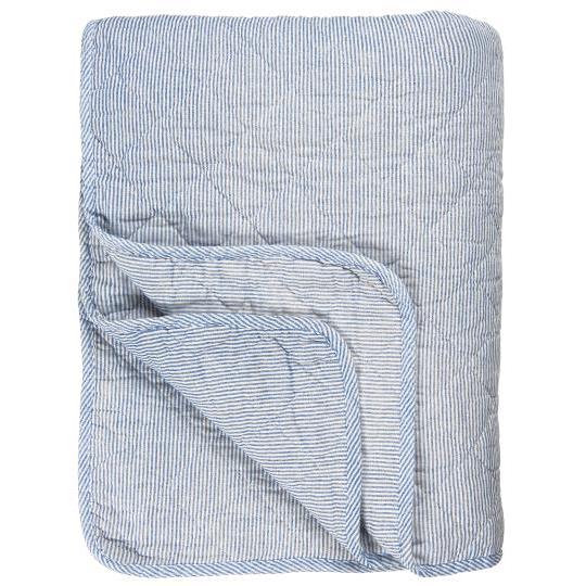 Quilt hvide og blå mælkedrengestriber