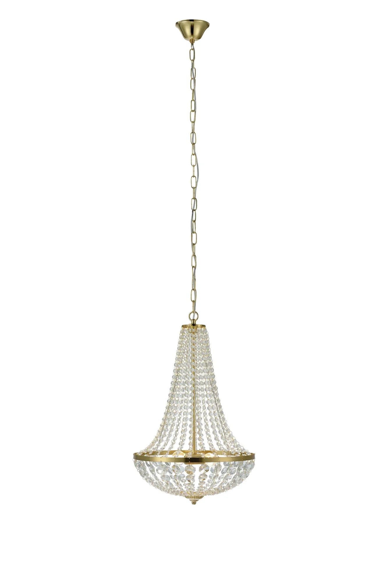 GRÄNSÖ CHANDELIER 2L 40CM BRUSHED BRASS/MC