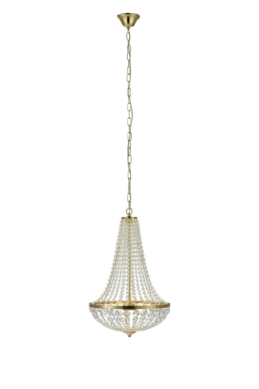GRÄNSÖ CHANDELIER 2L 40CM BRUSHED BRASS/MC