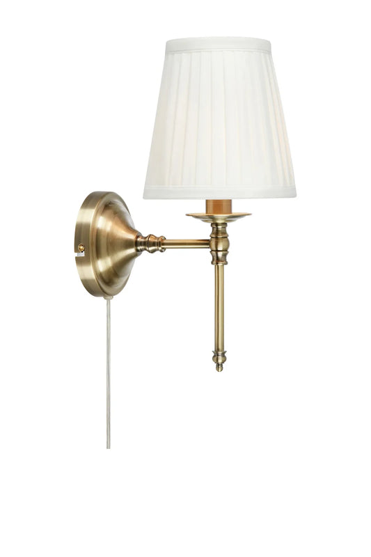 Manor Wall Lamp Brass/White