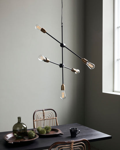 Lampe, HDMolecular, Sort, Messing