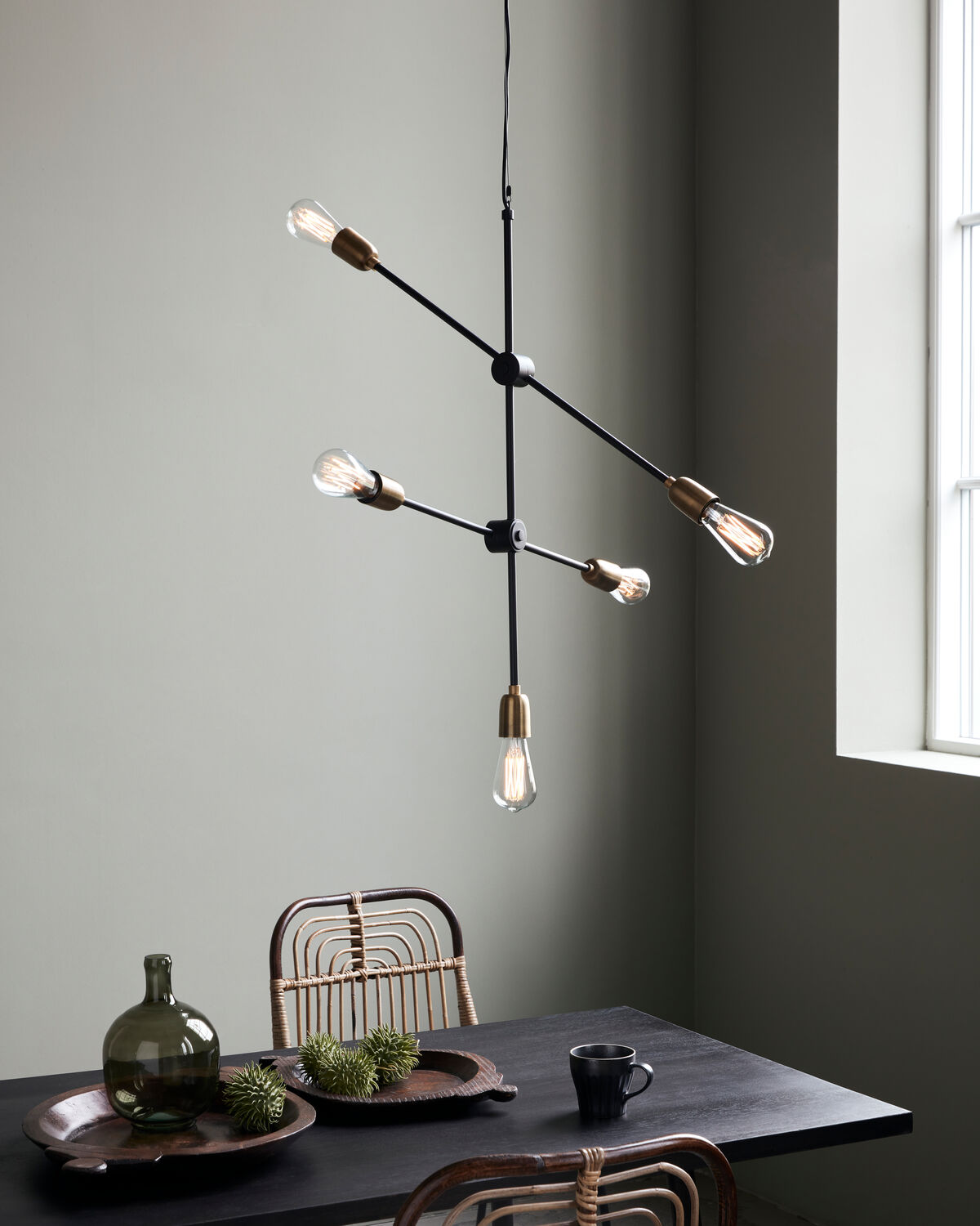 Lampe, HDMolecular, Sort, Messing