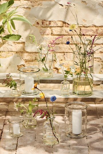 Vase Hannah klart cylinderformet glas