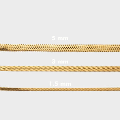 FLAT SNAKE ARMBÅND 3mm