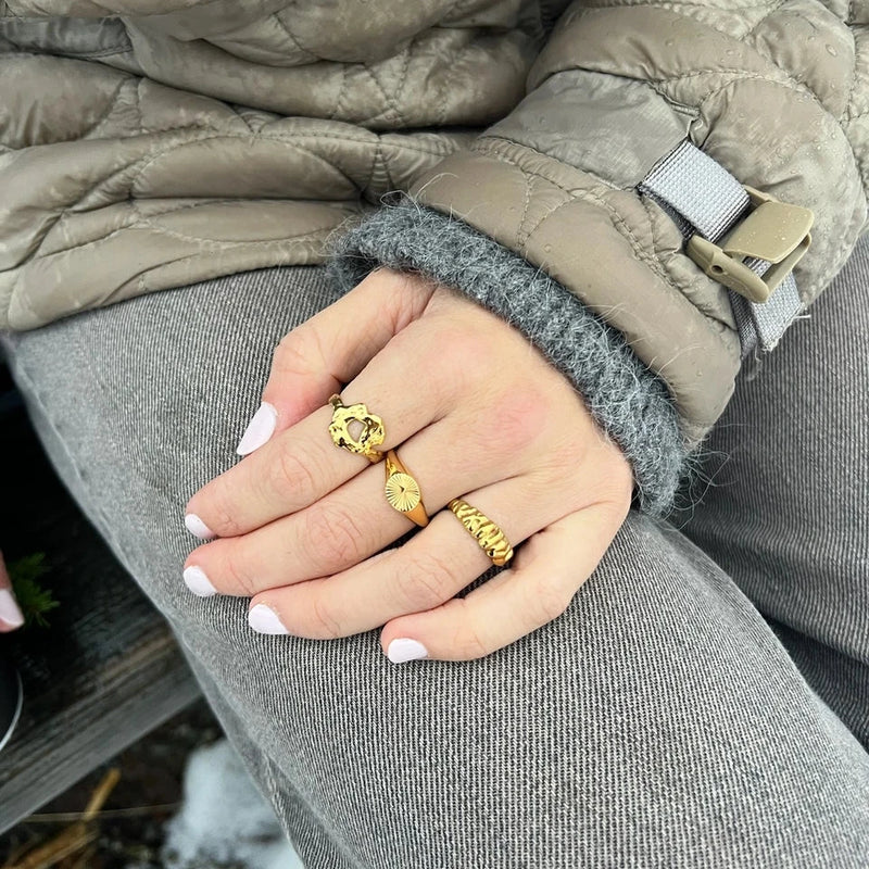 Safiya Ring Guld - vandfast