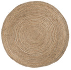 Gulvtæppe rund natur jute Ø:220 cm