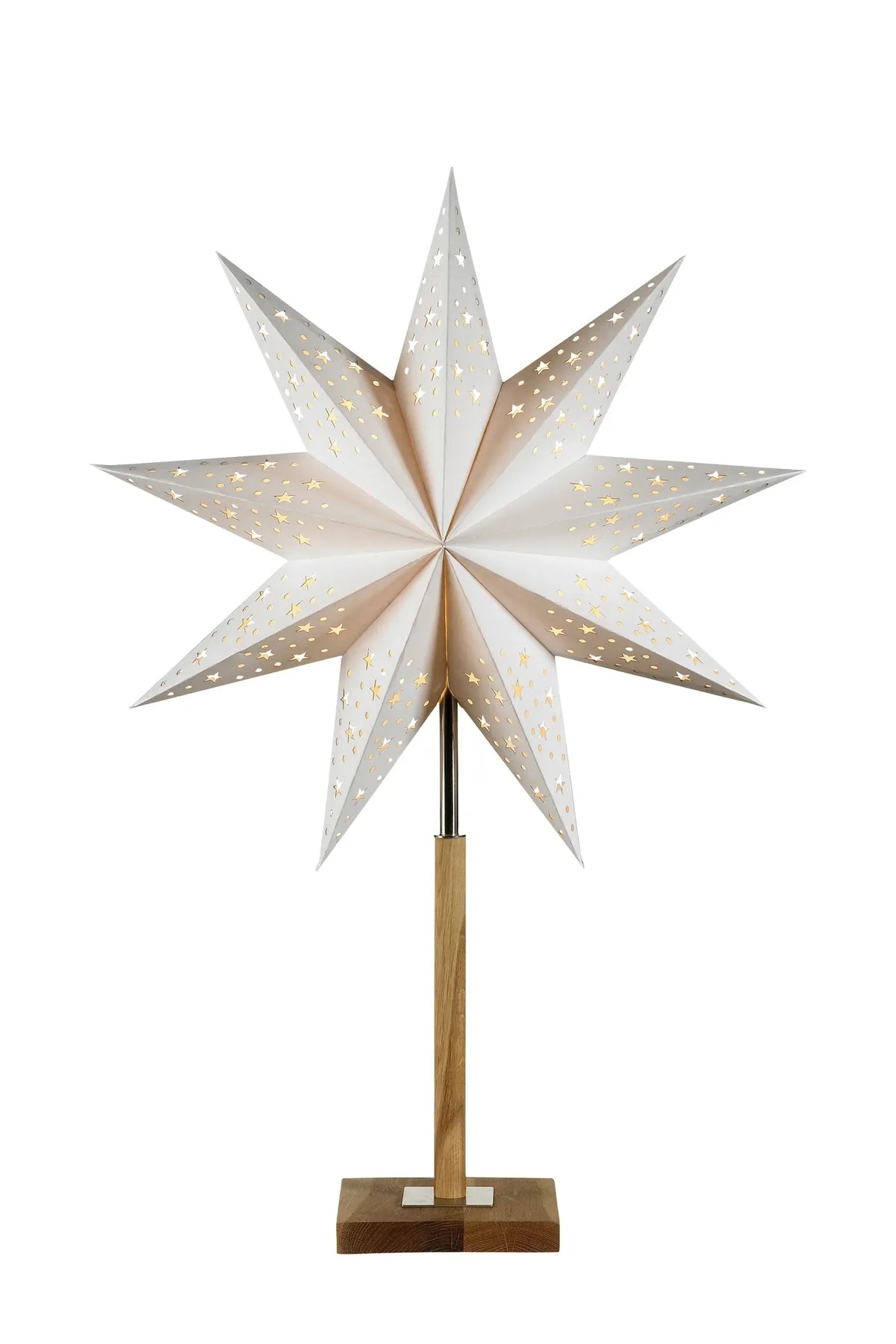 SOLVALLA TABLESTAR 45CM WHITE/OAK