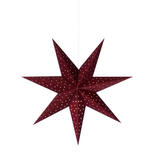 Clara Pendant STAR 45cm RED