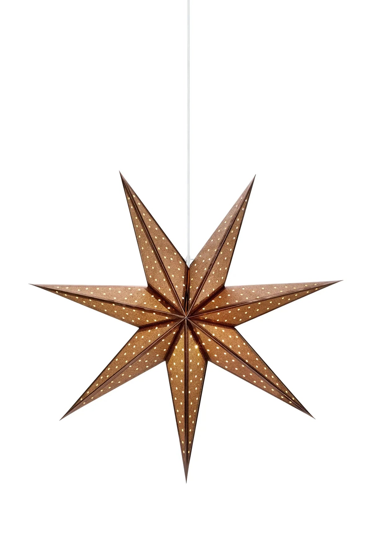 Glitter Pendant star 75cm bronze