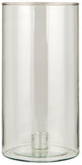 Lysestage glas m/fast indsats høj model