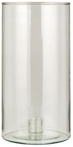 Lysestage glas m/fast indsats høj model