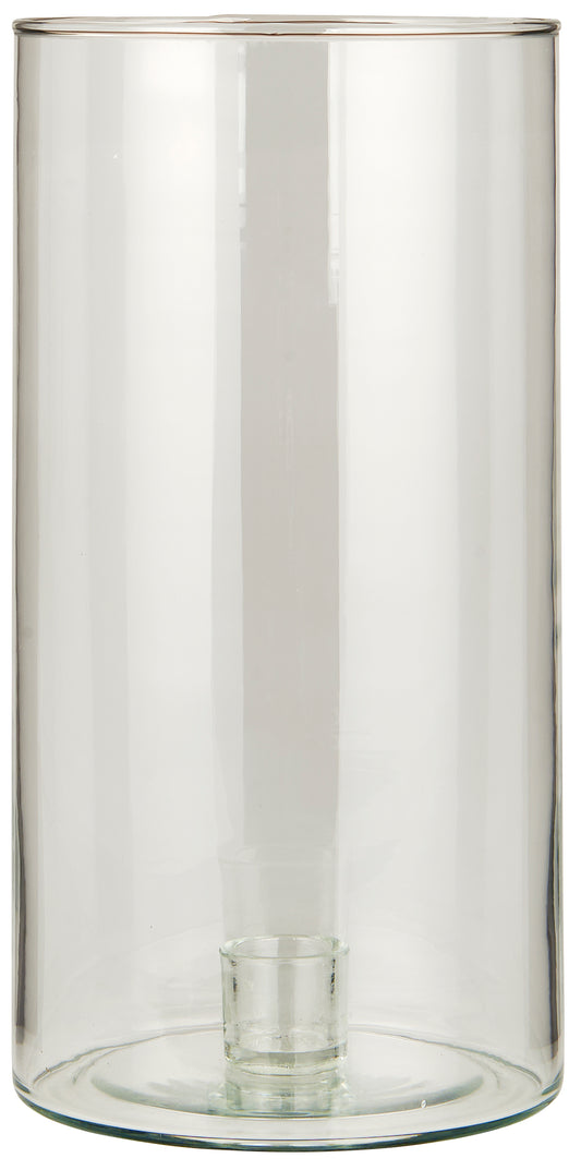 Lysestage glas m/fast indsats høj model