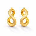 Matt Wavey Hoops 18k Forgyldt