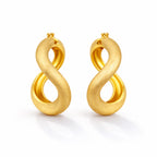Matt Wavey Hoops 18k Forgyldt