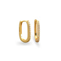 Crystal hoops 18K Forgyldt