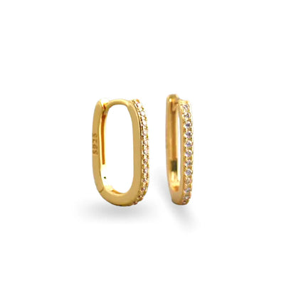 Crystal hoops 18K Forgyldt