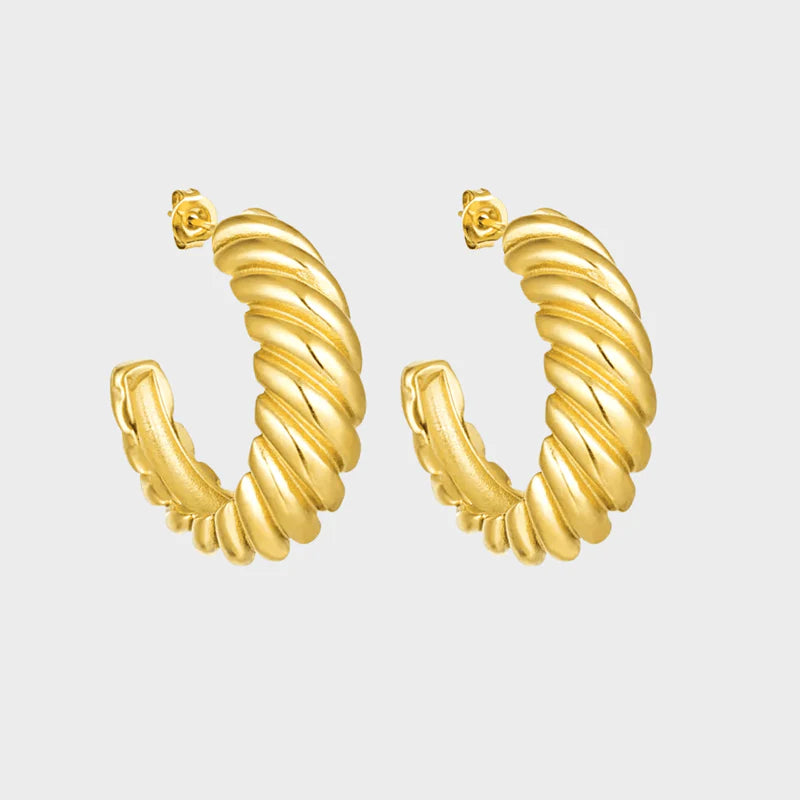 Baguette Hoops Guld - vandfaste