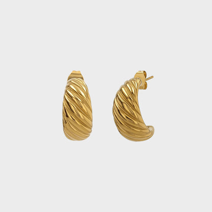 Baguette Hoops Guld - vandfaste