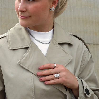 Mocca Ring Sølv - vandfast