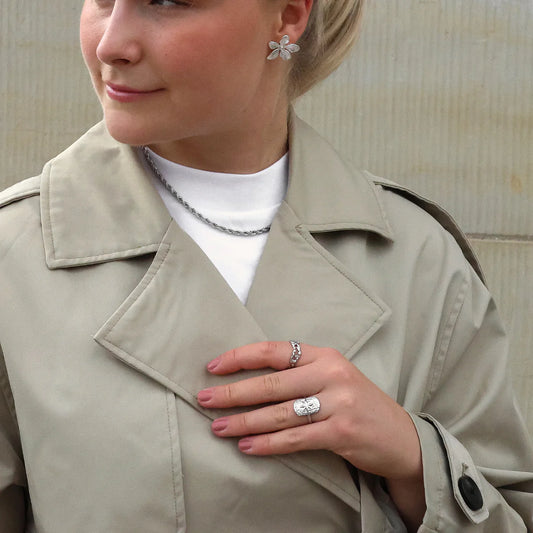 Mocca Ring Sølv - vandfast