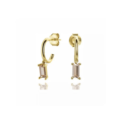 Monnik Champagne Øreringe 18K Forgyldt