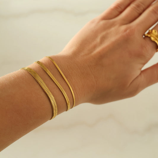 FLAT SNAKE ARMBÅND 3mm