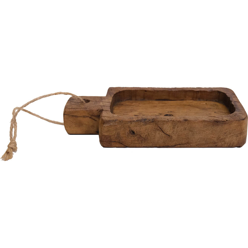 Lille træfad med hank