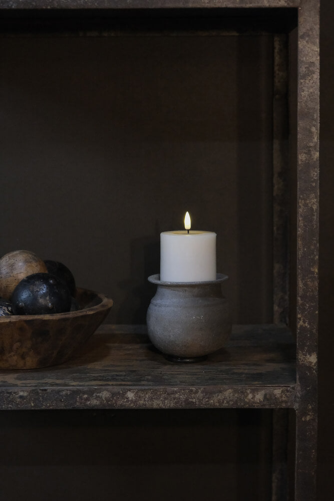 Arras Lille Lerpotte Med Metalring