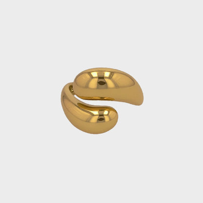 Double Goccia Ring guld - vandfast