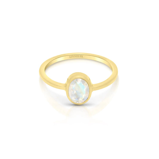 Empowerment ring månedsten 18K Forgyldt