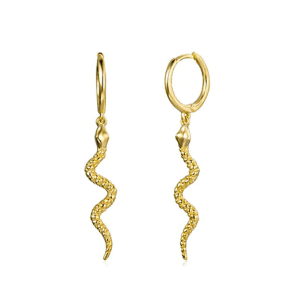 Snakey øreringe guld