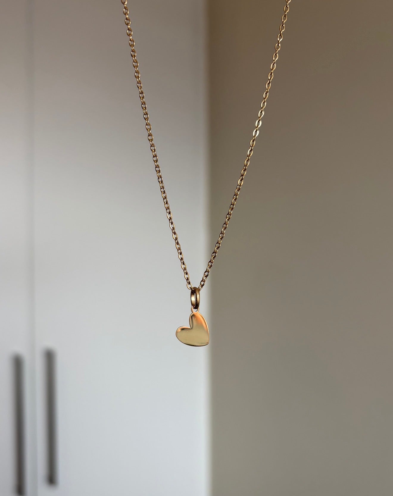 Lillehjerte Halskæde 14K Forgyldty