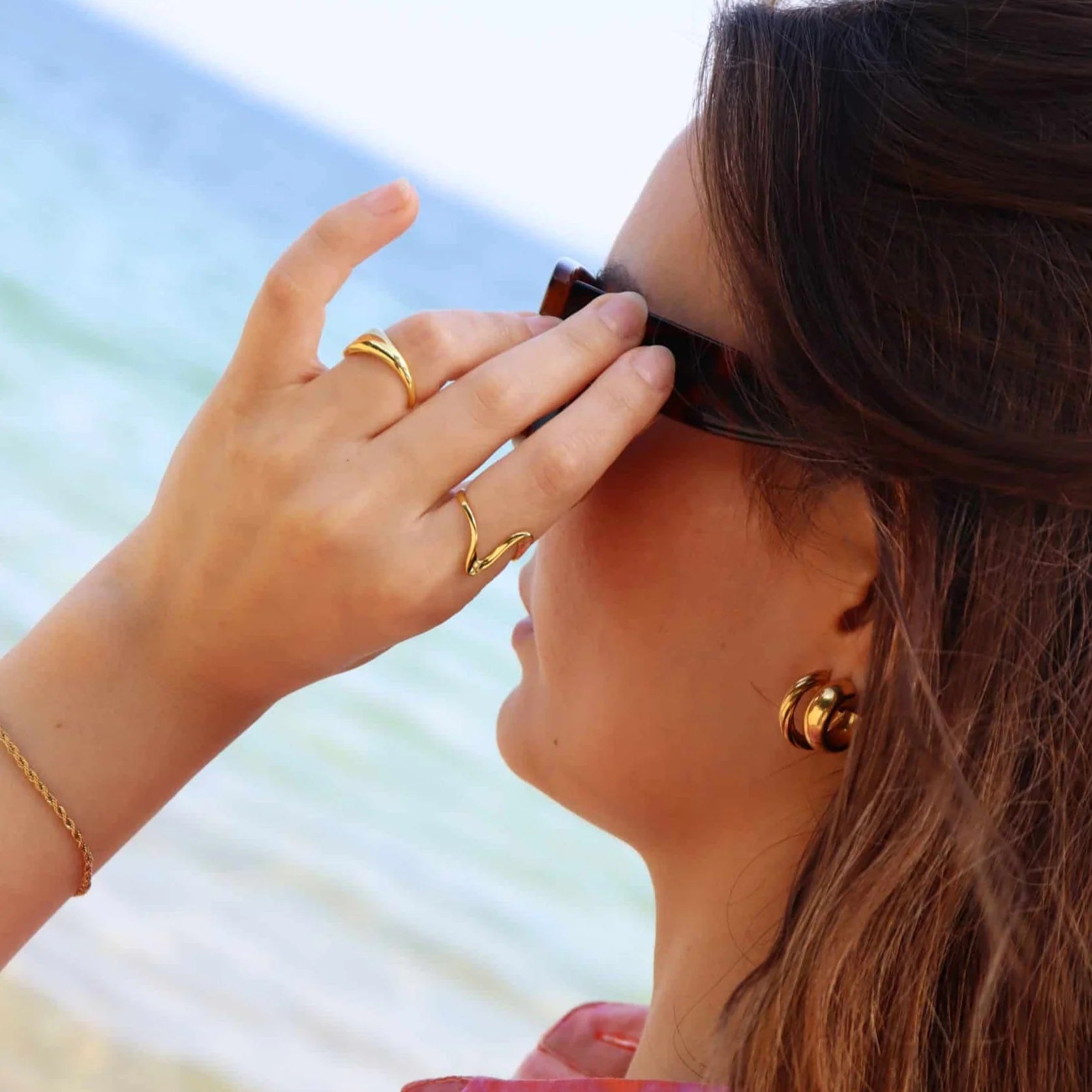 Wavey ring guld 18K forgyldt