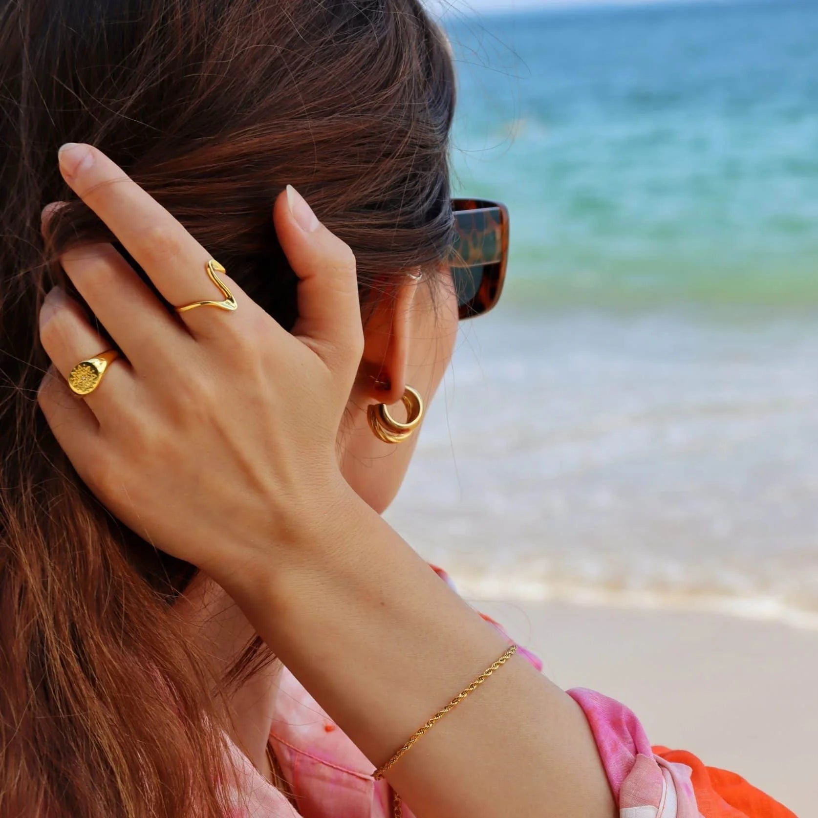 Wavey ring guld 18K forgyldt