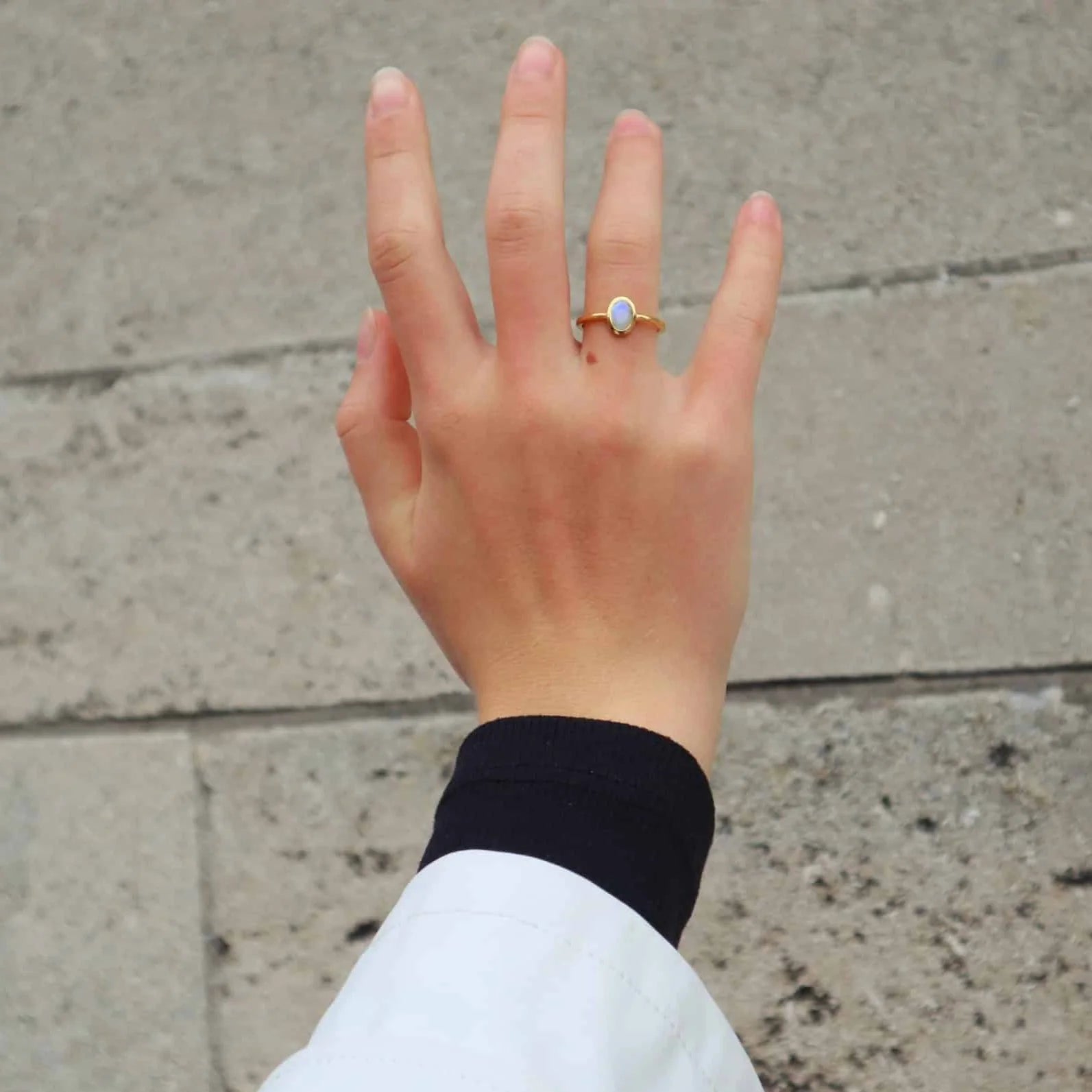 Empowerment ring månedsten 18K Forgyldt