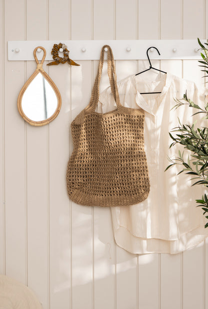 Håndspejl m/bambuskant