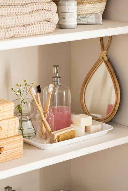 Håndspejl m/bambuskant