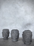 YONO set 3 buddha stone candle holders