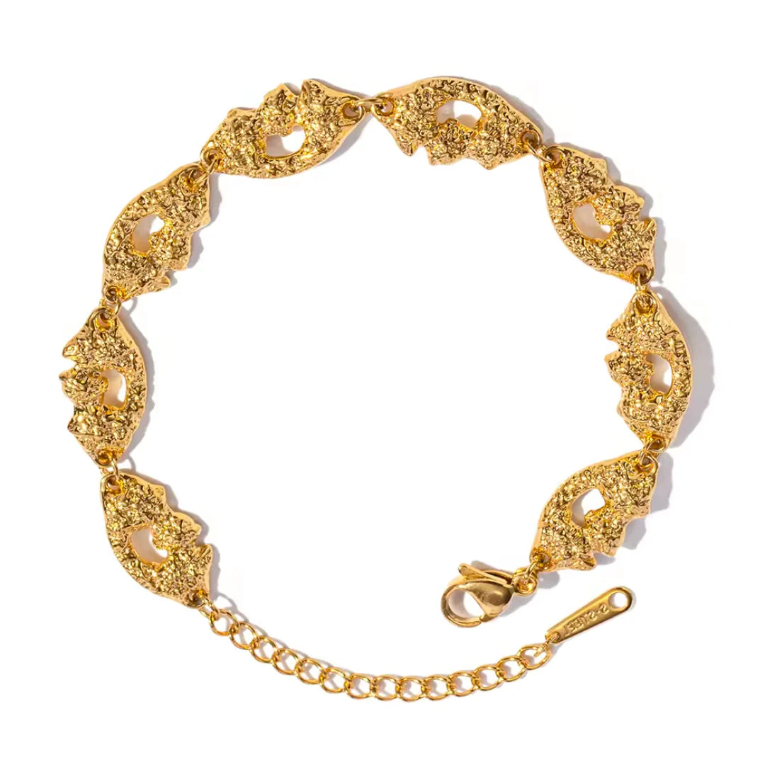 Lava Armbånd 18K Forgyldt vandfast