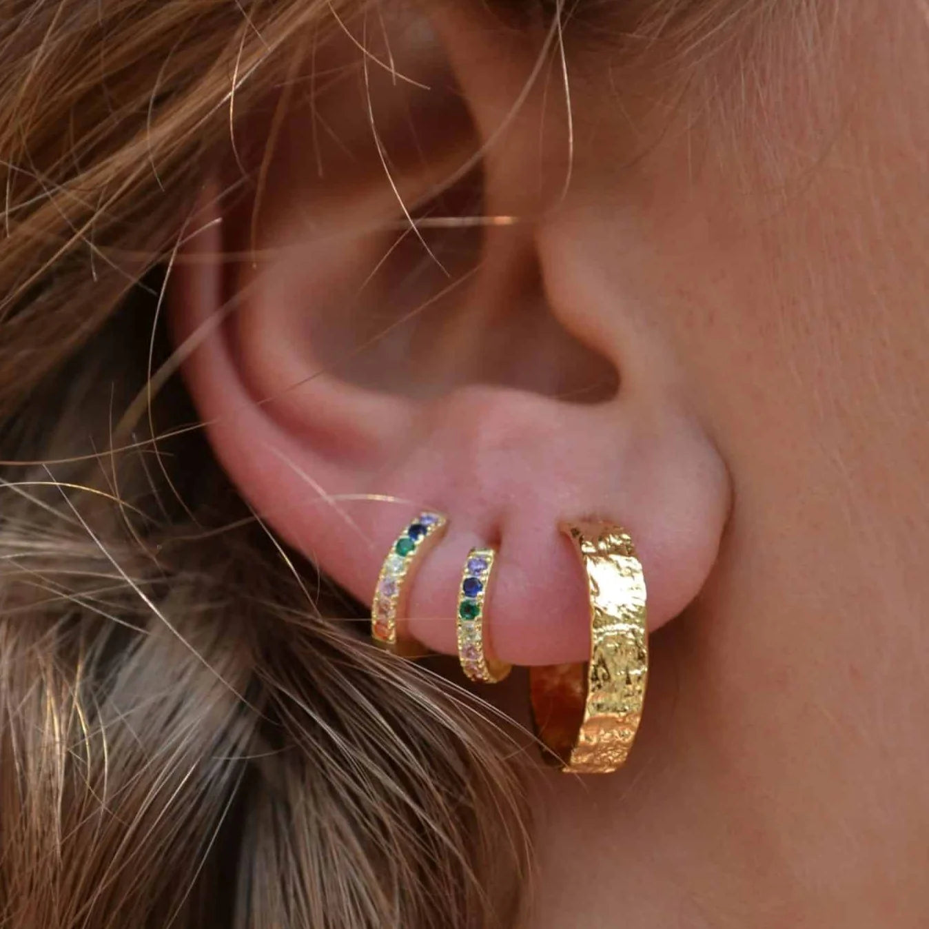 Amy Øreringe 18k Forgyldt