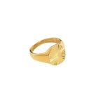 Sunlight Signet Ring 18k Forgyldt Vandfast