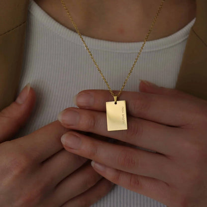 ‘I Love You’ Halskæde 18k Forgyldt vandfast